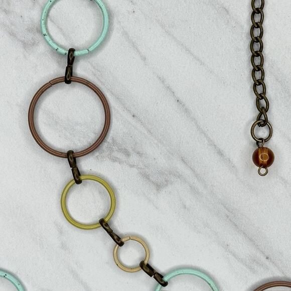 Pastel Hoop Metal Chain Link Belt Plus Size 2X - Picture 10 of 12